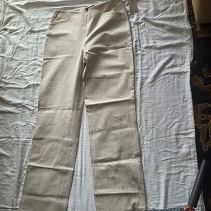 Womyn Cream Tailored Trousers